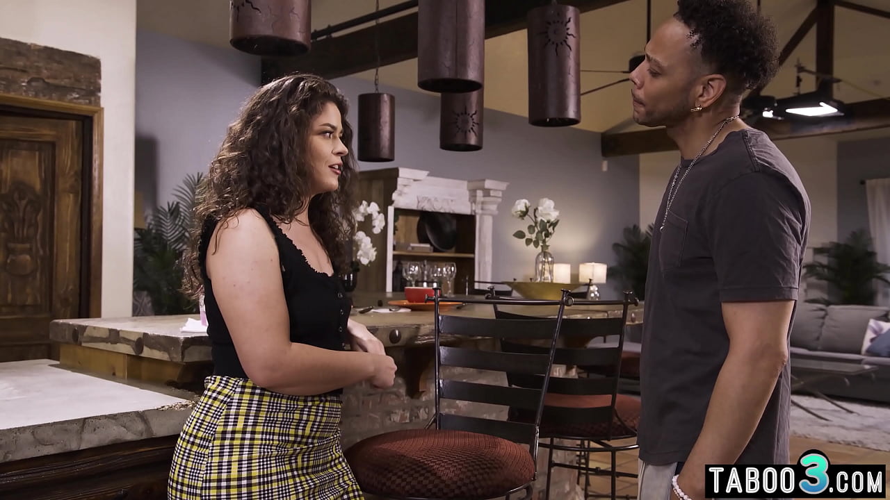 Chubby latin slut enjoying her roomamtes big black cock