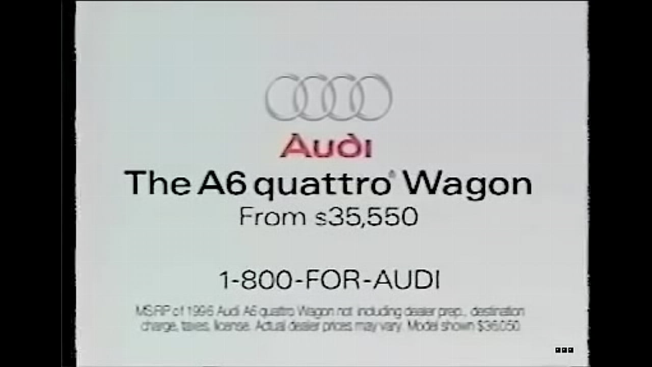 1996 Audi Quattro commercial nylon feet big car dismount