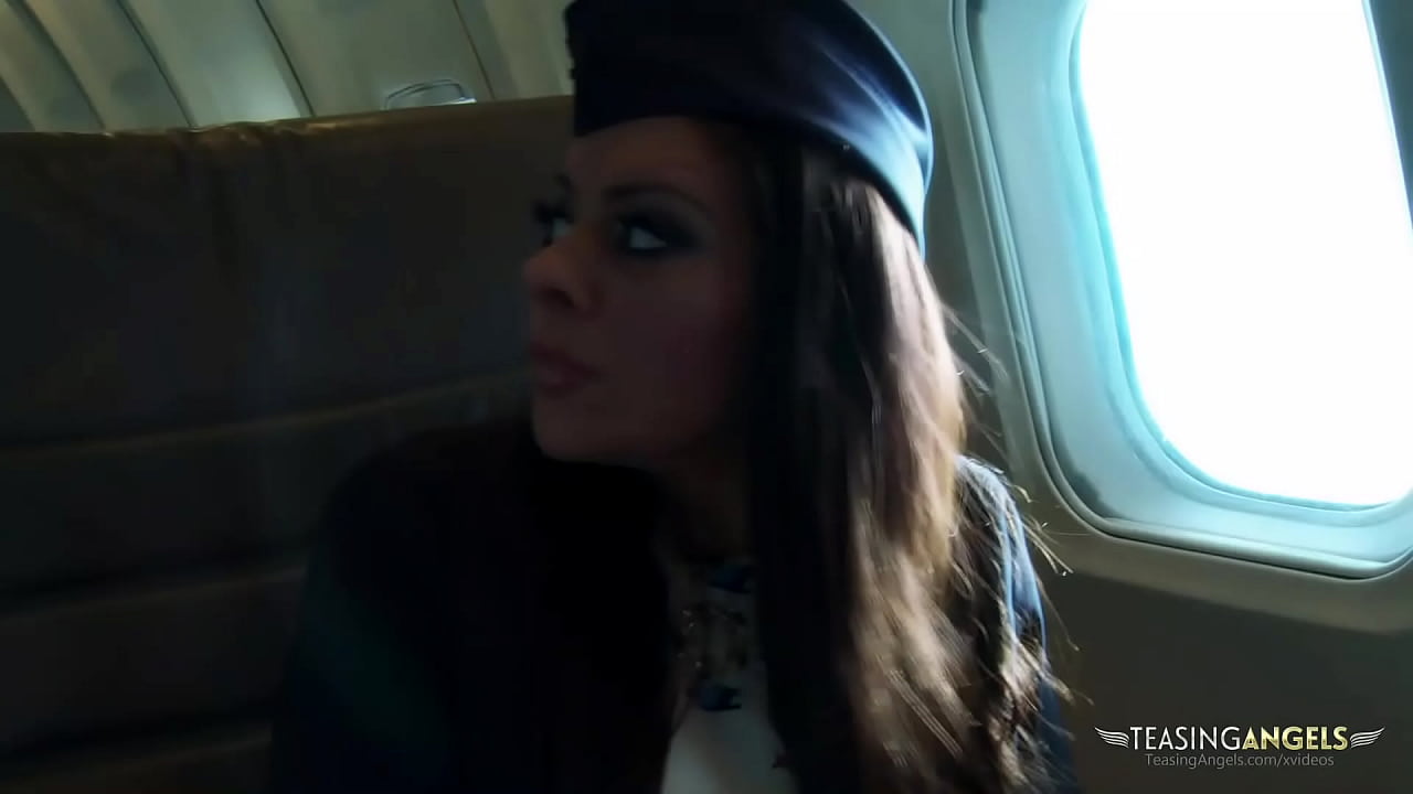 These two blonde babes wanted to have some fun while a plane is being hijacked, so they started sucking a hard cock together before getting their pussies banged hard.