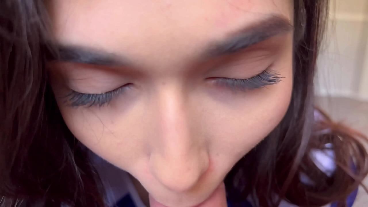 Sexy Cheerleader Sucks A Big Hard Cock & Swallows Cum