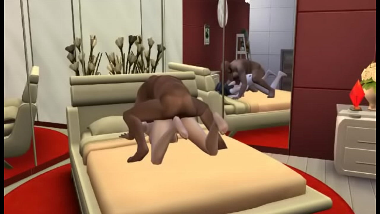 Sims 4 porno mod-Cristal se monta en pene negro.