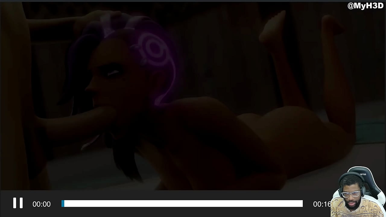 Short Stack Sombra Gets Her Pretty Face Splattered With Cum