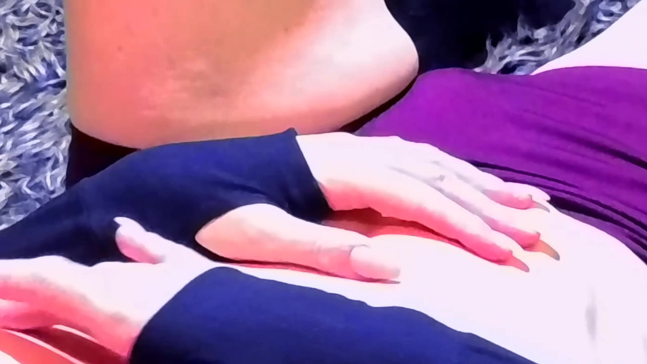 Trans Girl in Hockey outfit plays with Herself