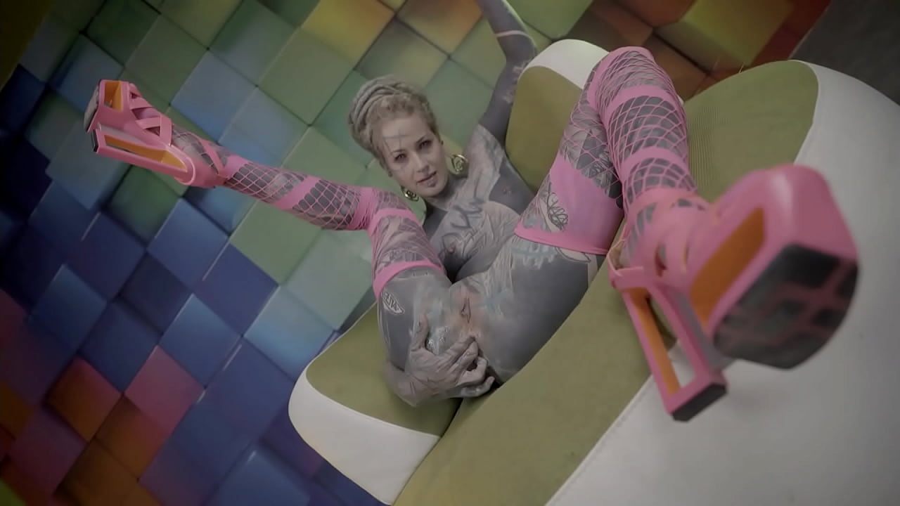 Heavily Tattooed TEEN ANAL Stretching