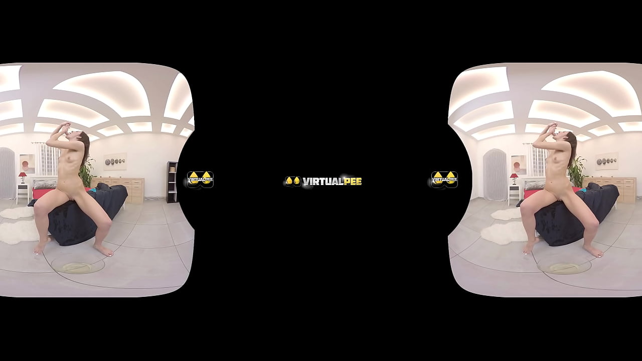 Virtual Pee Porn - Miky Love pisses on her clothes and plays in pee