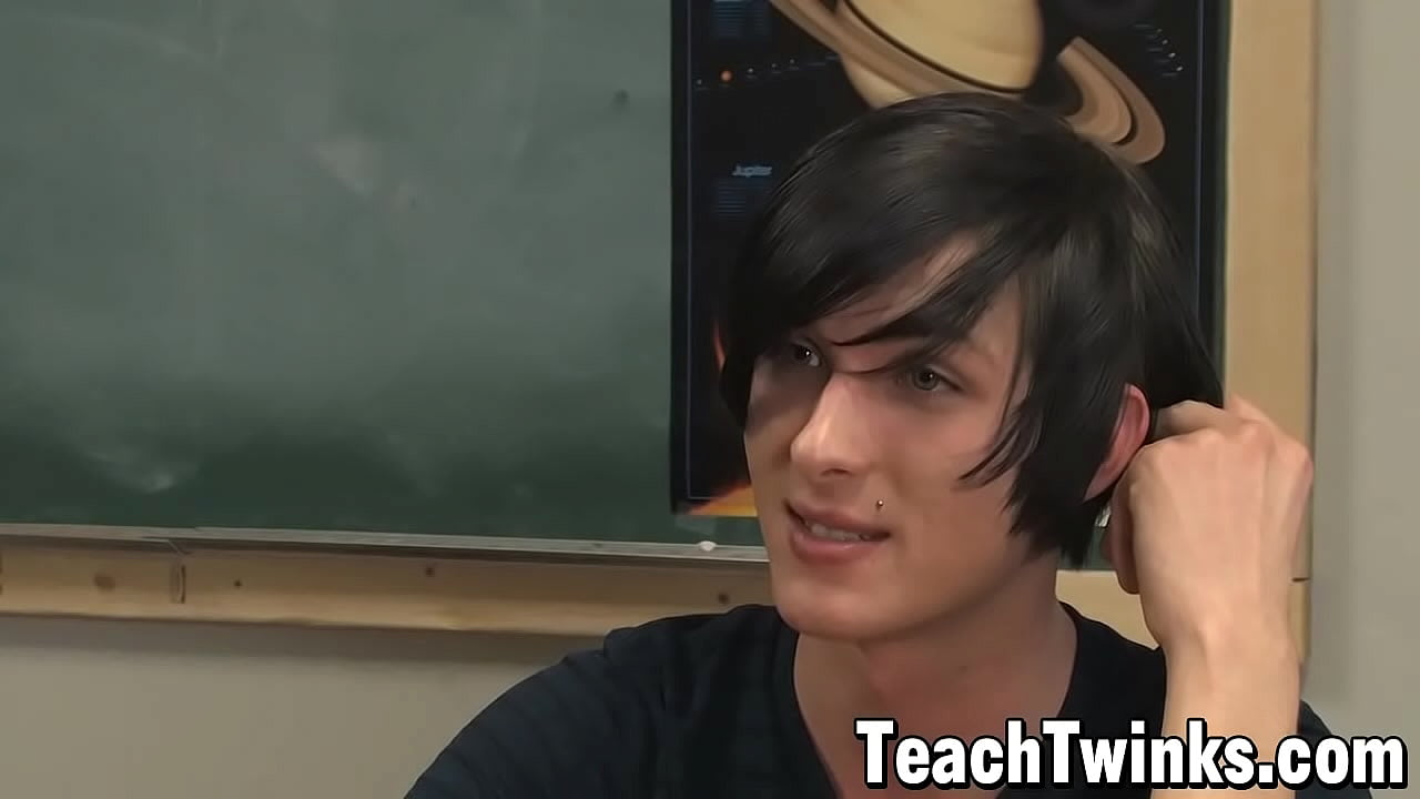 Blond twink gay ass pounded in classroom