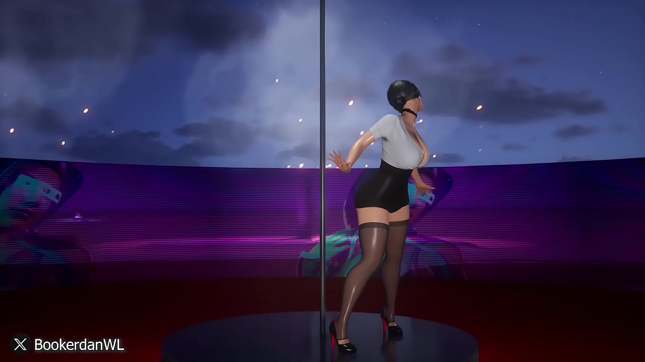 Stripper rides pole