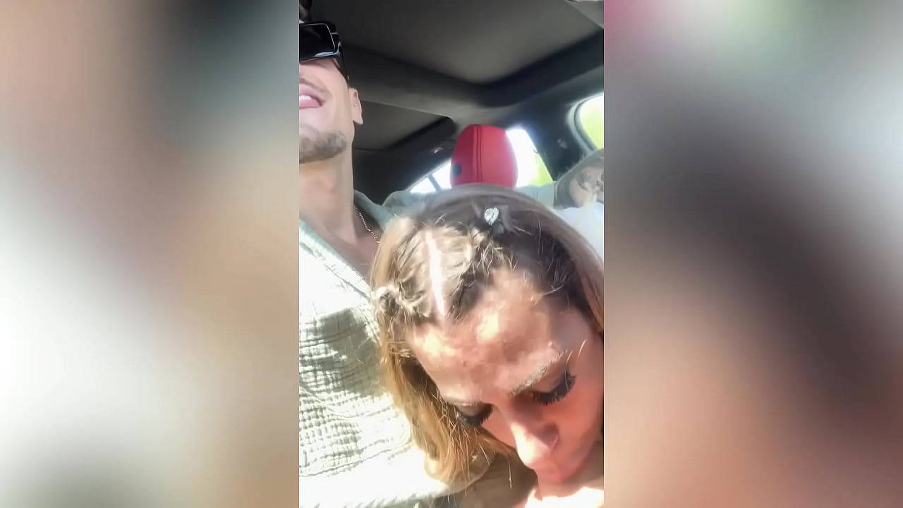 Marika Milani takes all my cock in her mouth while I'm driving