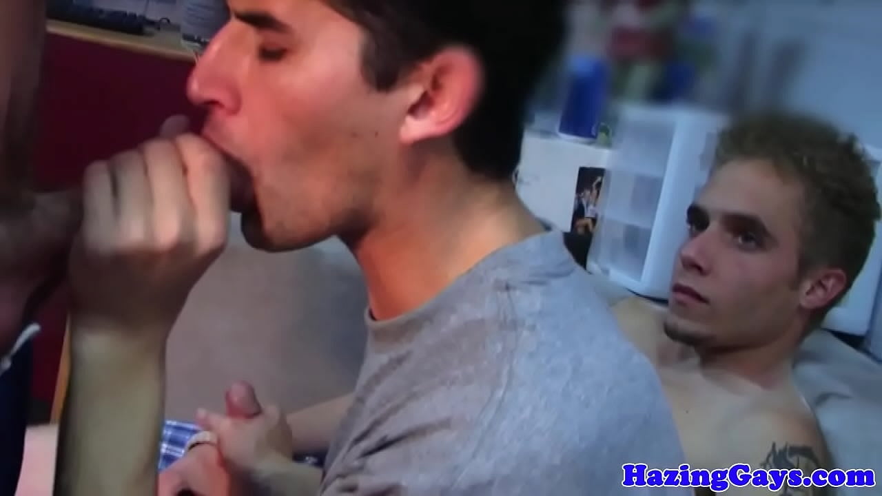 Straight student pledger analized and jizzed