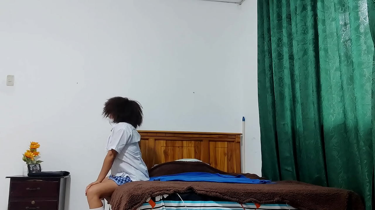 Busty mature woman dresses as a student and rejoices in showing off her uniform