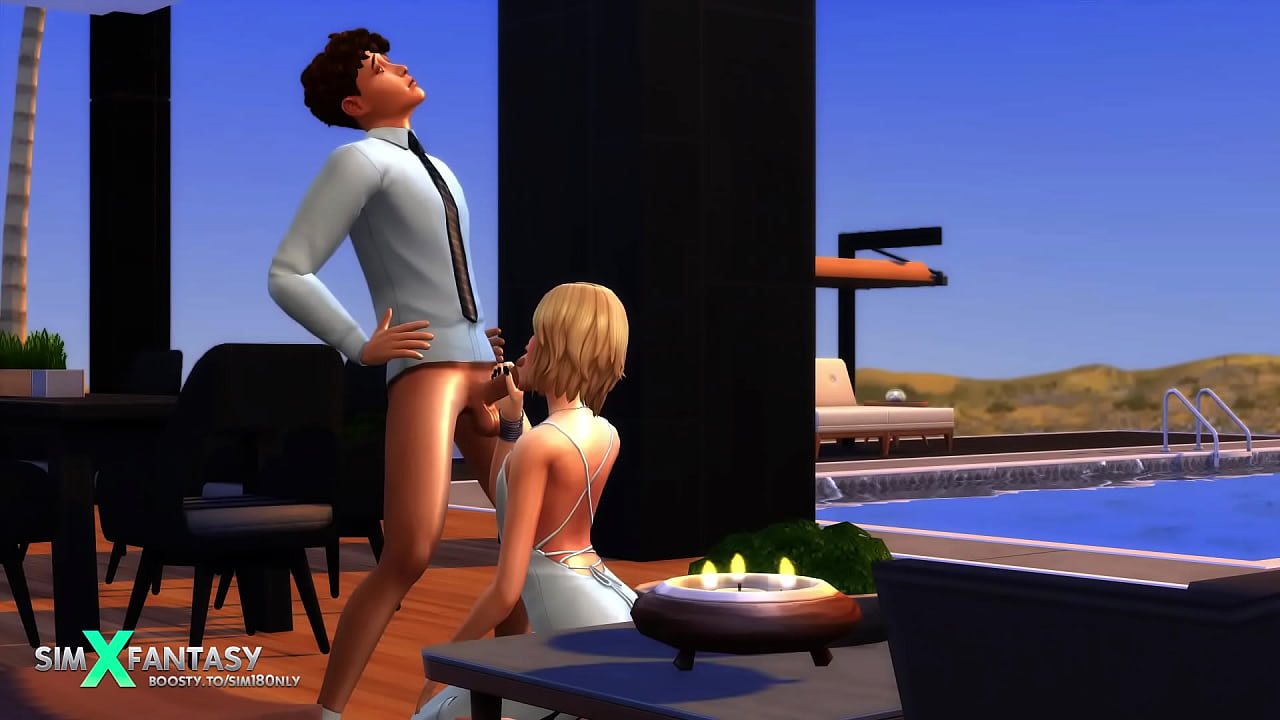 Teen wants sex by the pool - 3D Animation