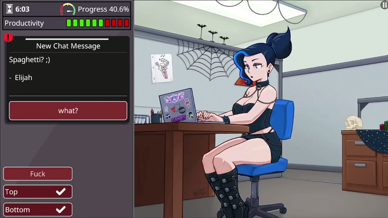 Porn game in a office