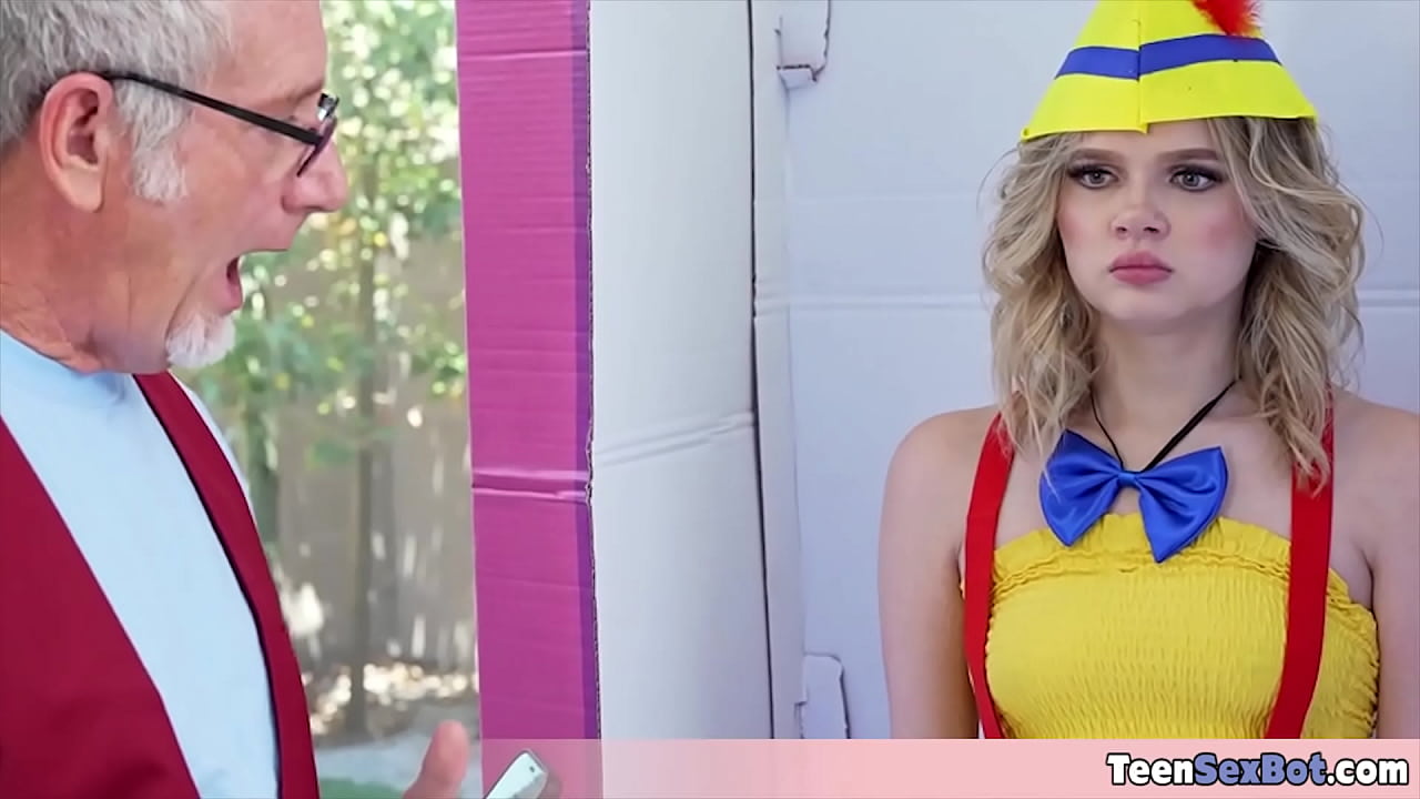 Old Pops having fun with his teen sex toy