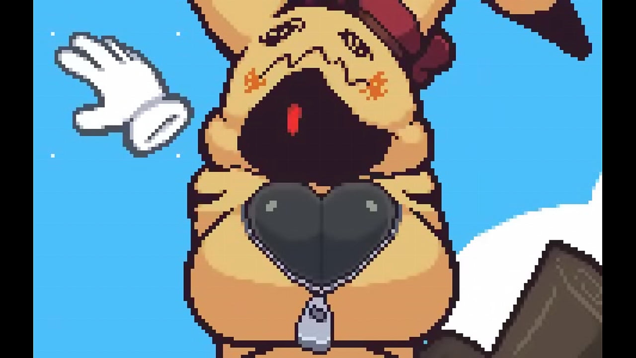 Pokemon recibe cachetada caliente en las tetas!