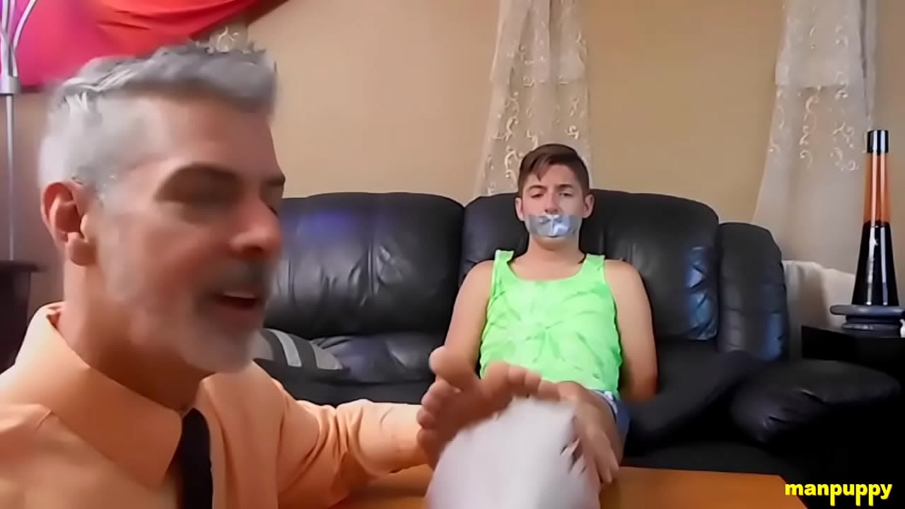 DILF Professor Tickles His Bound Student