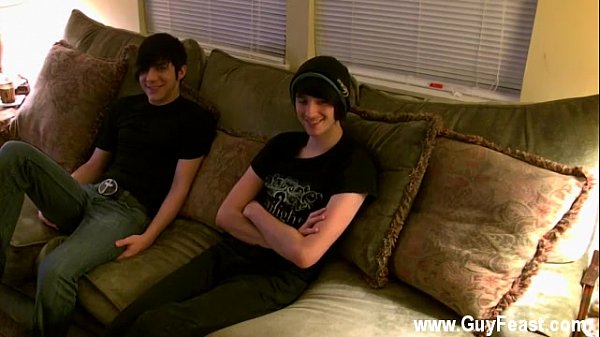 Hot twink scene He's evidently pretty nervous so they start off doing