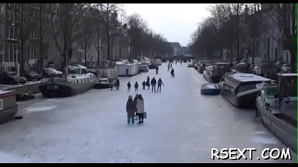 Girl gives hand and blow job