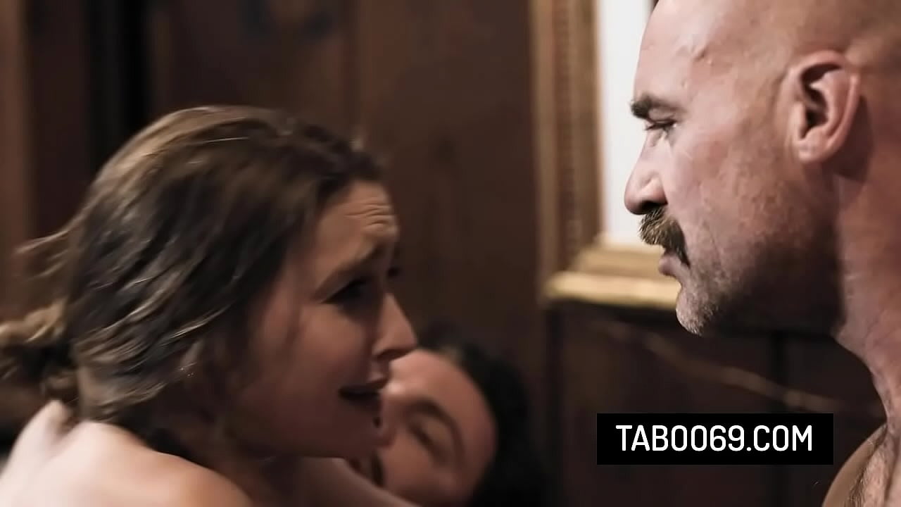 Perv neighbors in threesome sex with a sexy virgin babe