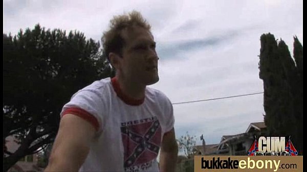 First time ebony with a group of white dicks 3