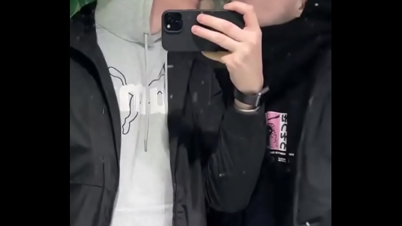 Just a quick kiss in a public restroom... or was it more than that?  We might&rsquo;ve filmed something else in there ...