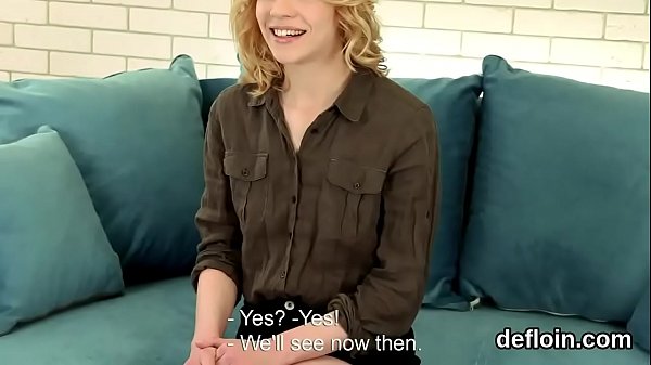 Wonderful model rubs narrow slit and enjoys losing virginity