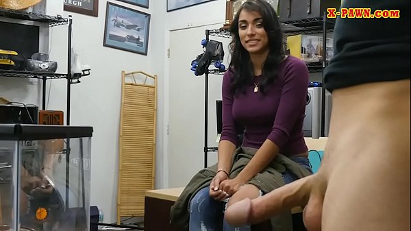 Busty woman sucks and railed by pawn man