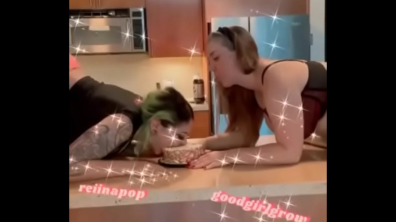 These two chubby girls love to eat pasel