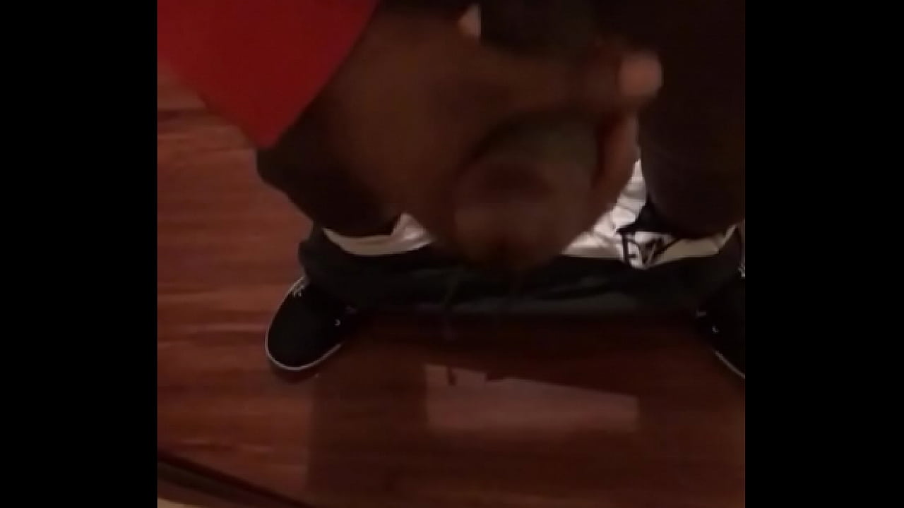 Nutting on mirror at work