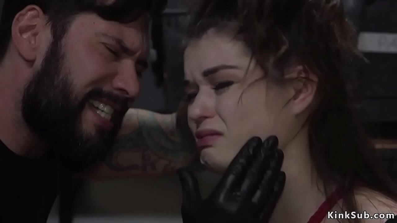 Security officer Tommy caught sexy big tits brunette shoplifter Anastasia Rose and in tight rope bondage anal fucked her in doggy position