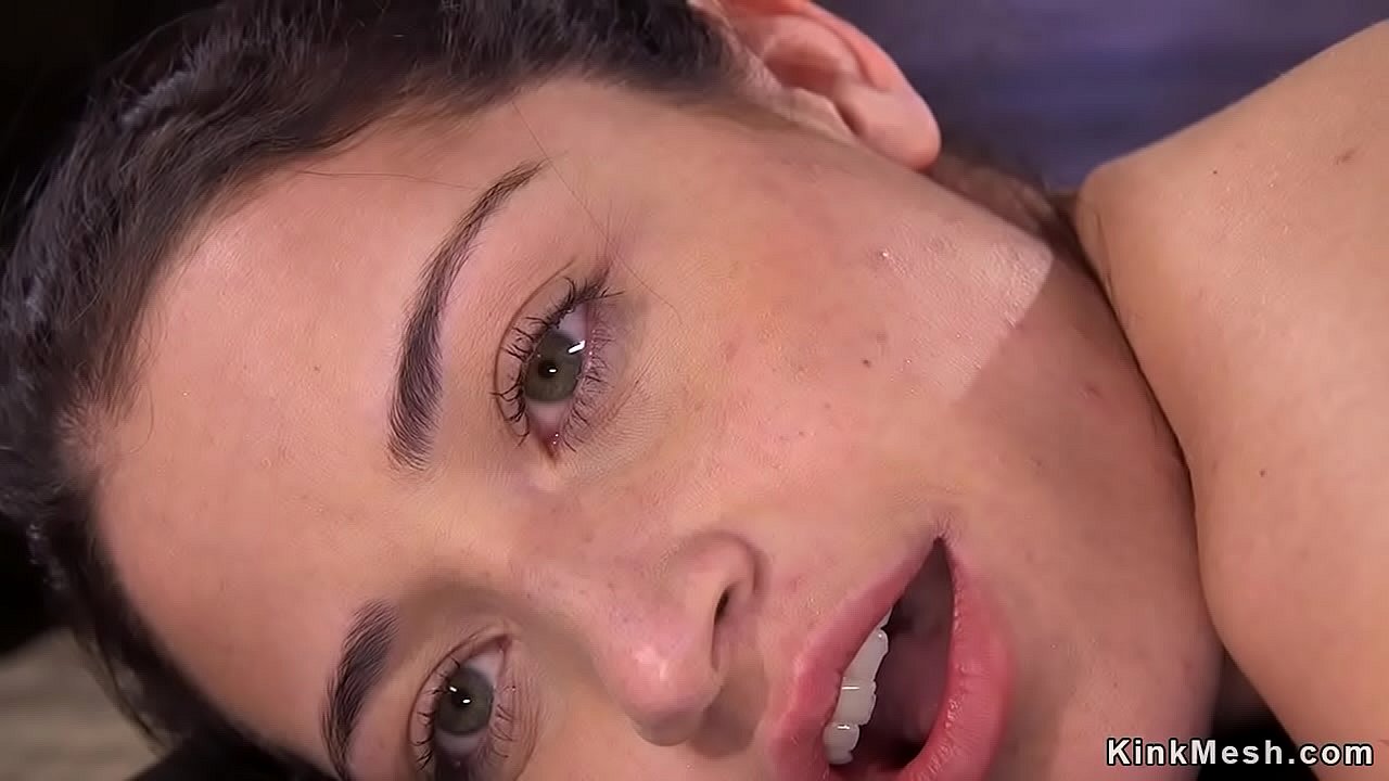 Mummified brunette slave gets electro shocked by master who later bends her over and fucks