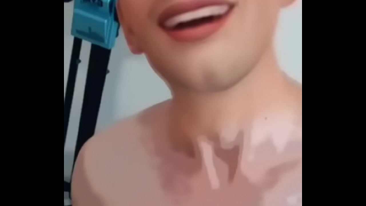 Animated guy is wanking and playing with himself