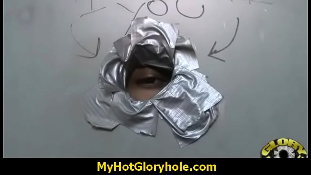 I sneak Black BJ as I fuck husband thrue gloryhole 15