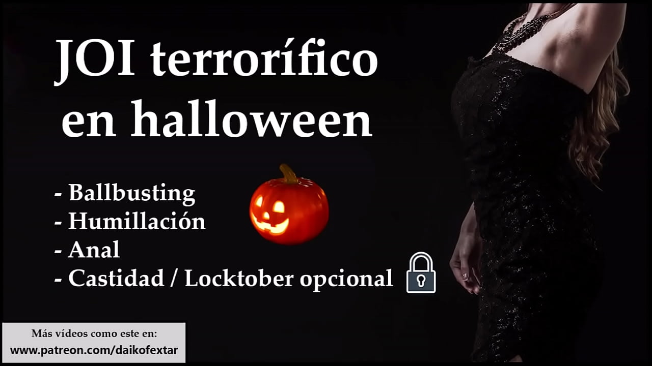 Halloween para sumisos: ballbusting, castidad. Un JOI de miedo.