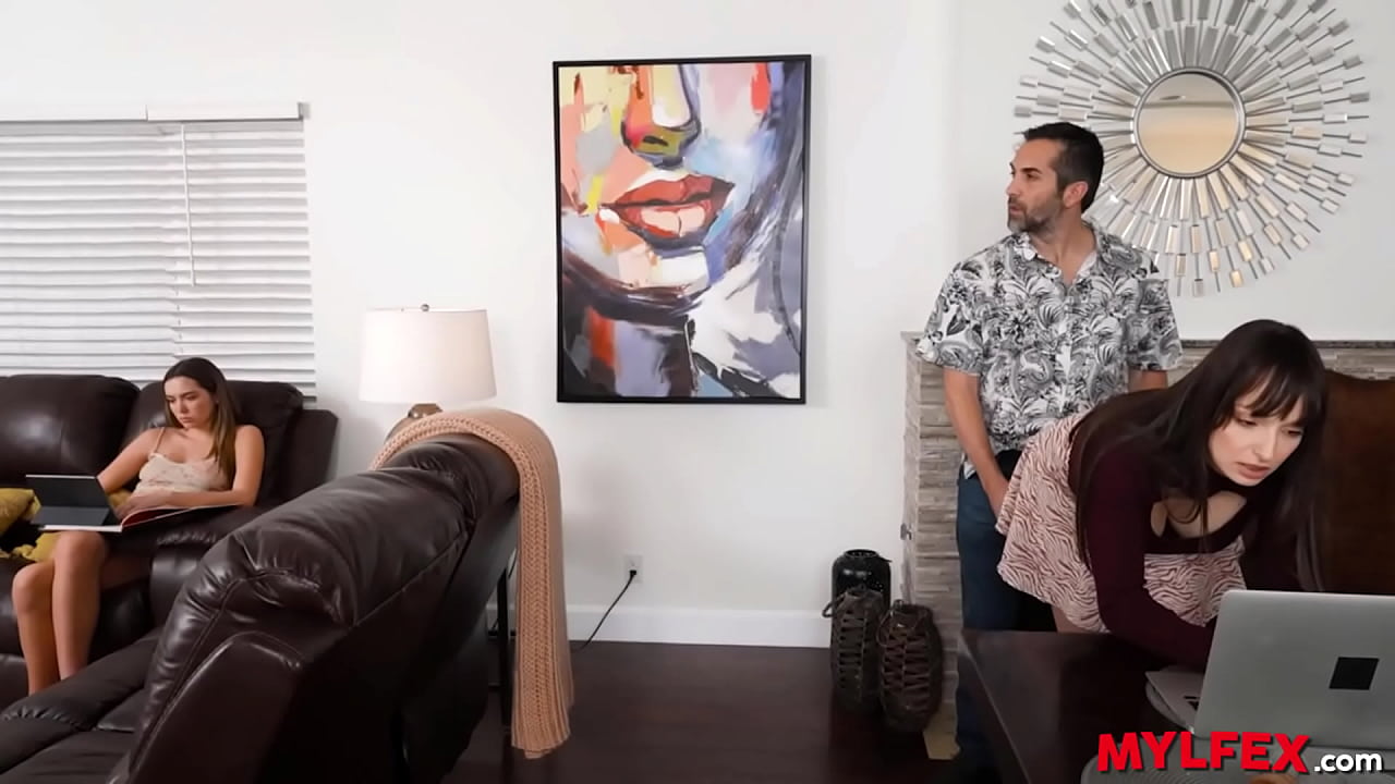 Bossy Father Fucks his Wife Next his Stepdaughter