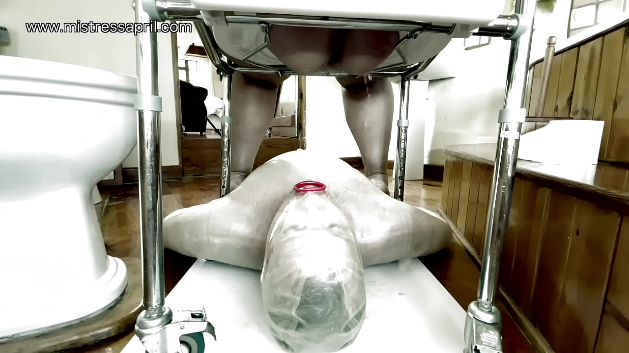 Mistress Aprils slaves competing in pooping and peeing for perverts only