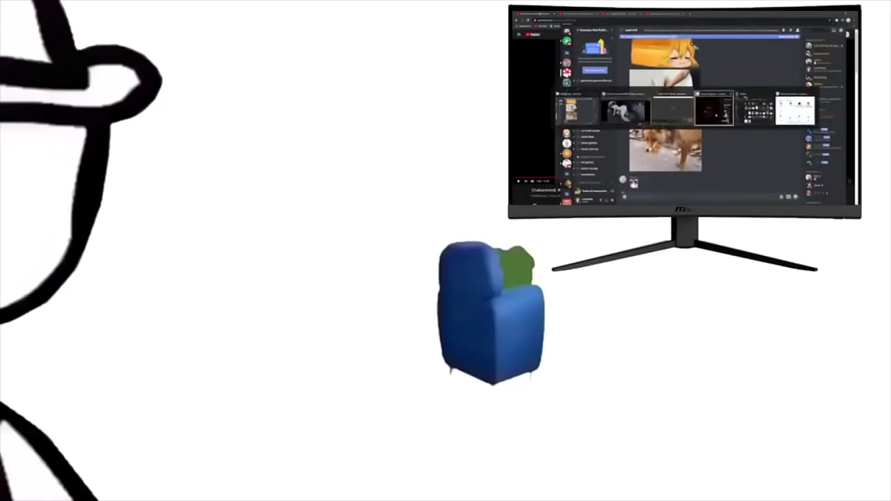 Raven doing hard blowjob while showin off ass