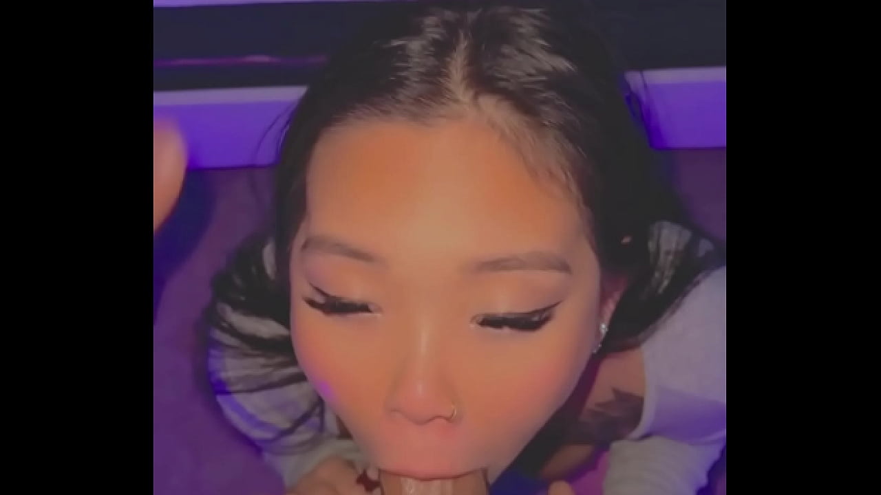 Back room crazy hot sloppy blowjob and fucking slutty asian POV MISSIONARY