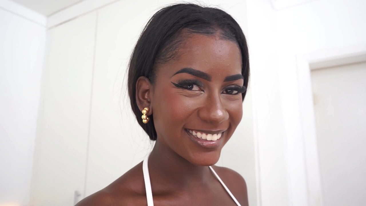 Jenny Pretinha, 20 years old Brazilian ebony with perfect breasts fucked by 4 huge cocks gets peed (DAP, DVP, Pissing on body, Anal, perfect breasts) OB452