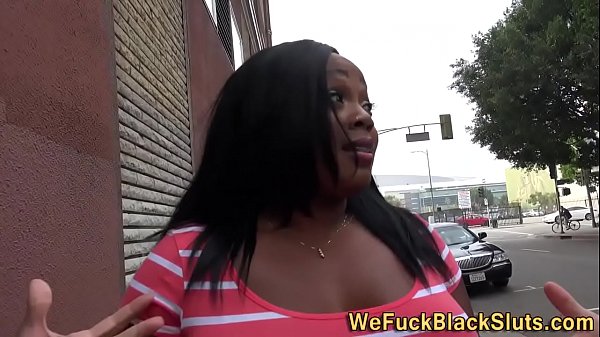 Fat black ass ravaged by two guys