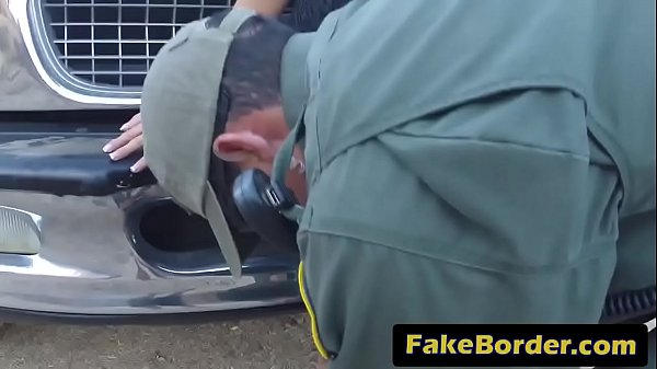 Border agent in uniform pounding hard brunette ste-with-great-deliberation-72p-2