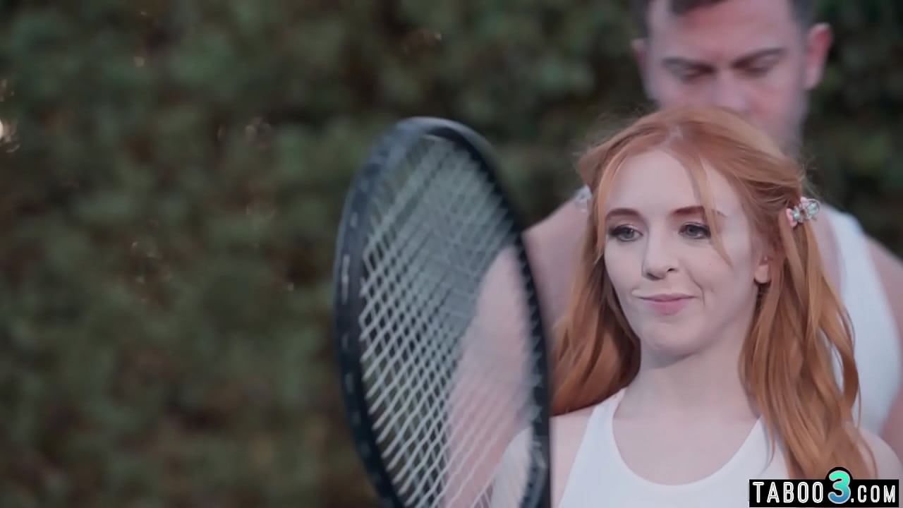 Skinny redhead teen fucked roughly by her perv trainer