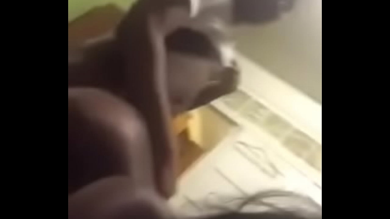 Ebony cums hard on black dick