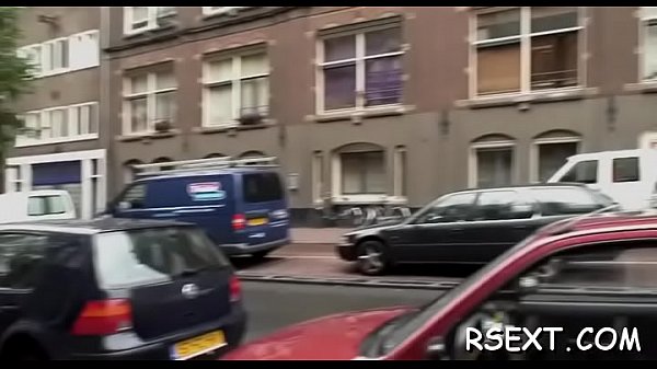 Girl gives hand and oral sex