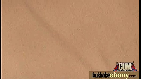 Ebony babe sucks too many white cocks 13