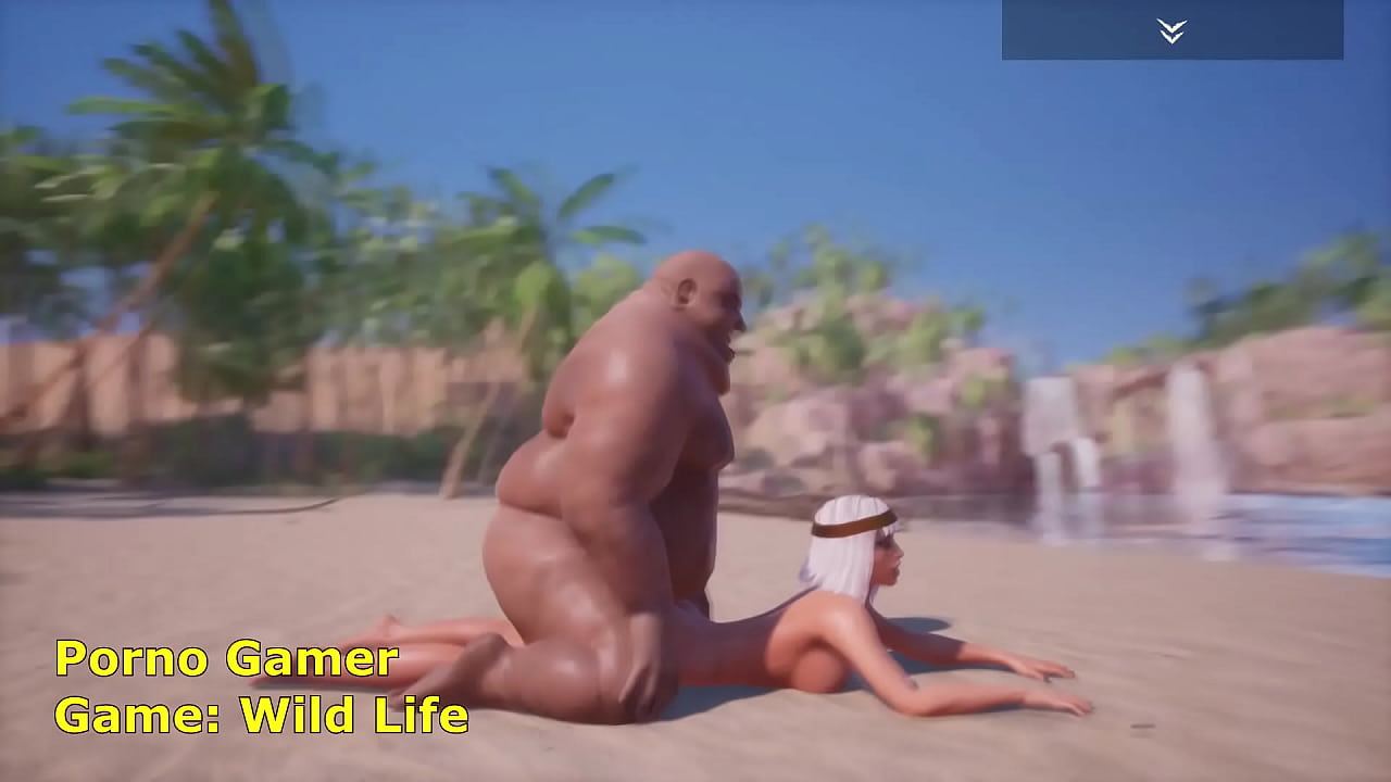 Gordo con Tanya junto a la playa