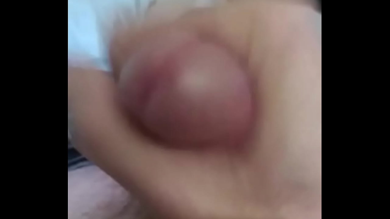 Horny man needs to bust one out of his big dick - male masturbation