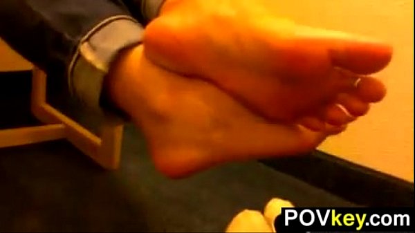 Pretty Girl Teasing Her Feet Close Up