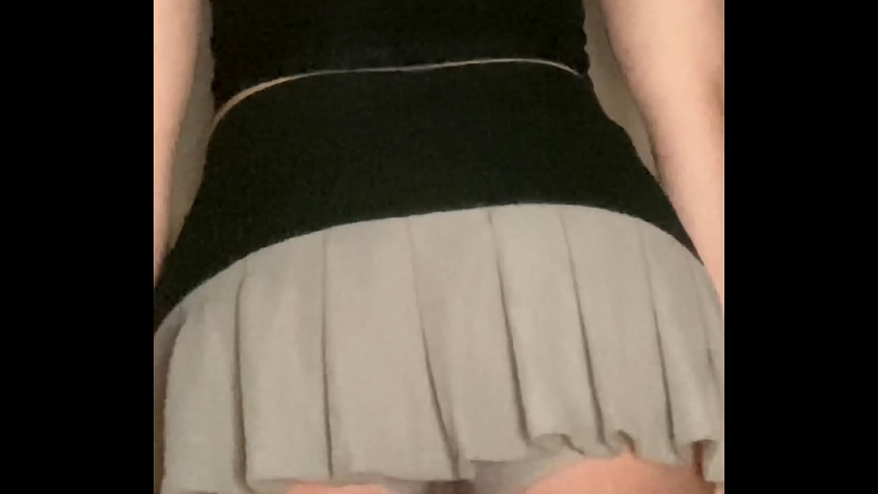 Sensual Mini Skirt Leather Knee High Boots Striptease