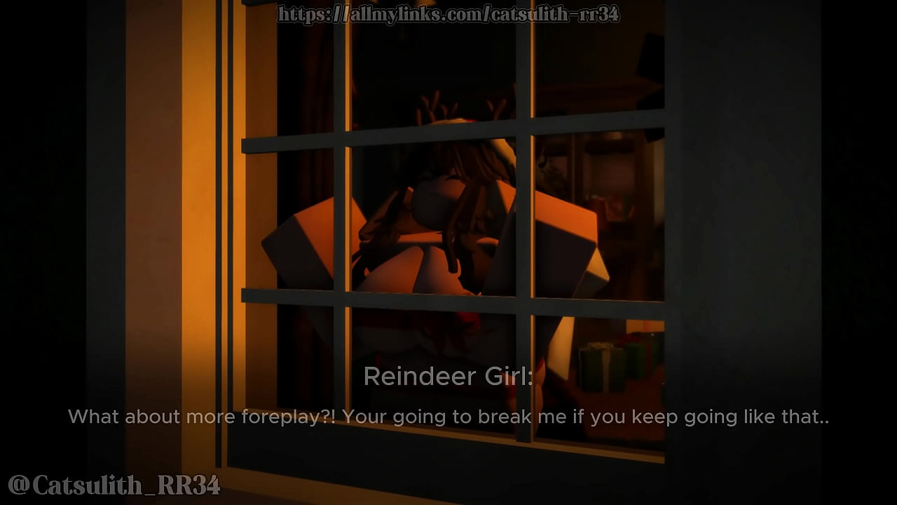 Fucking a hot reindeer girl in roblox as a Christmas present
