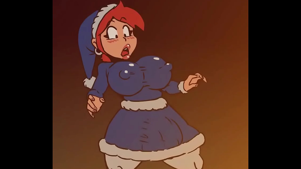 Futanari gets a very special gift for Christmas, 2 sexy and horny elf ladies that want her big cock, animation by keycock